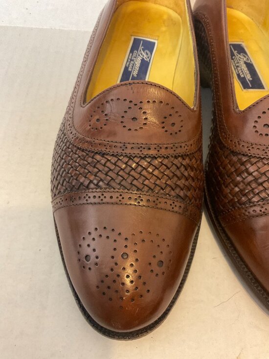 Bragano Cole Haan Loafers Brown Men\'s 10.5 Braided Leather Cap Toe main image 9